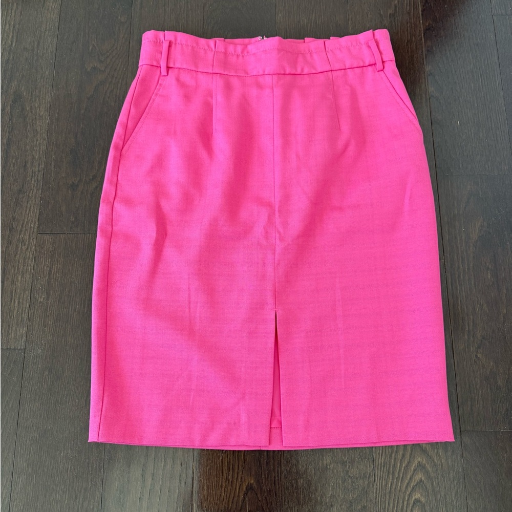 Ann Taylor rich pink pencil skirt petite 12